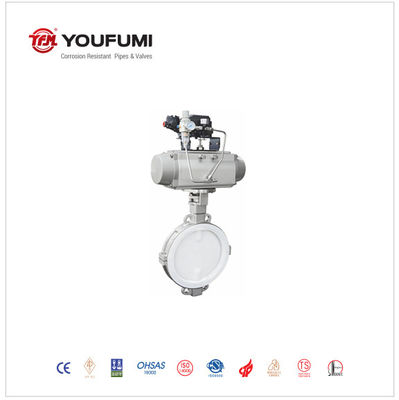 Full Lined High Performance Butterfly Valves 3 inch Stainless Steel Wafer Type