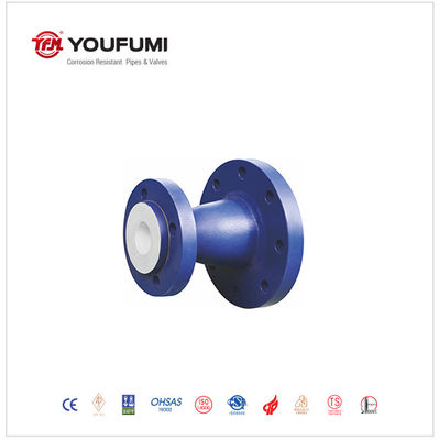 Plastic PTFE Lined Pipe Fittings Concentric Reducer Type Pharmaceutical use