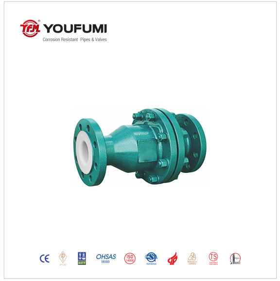 Low Pressure Silent PFA Lined Check Valve Casting Material corrosion resistant