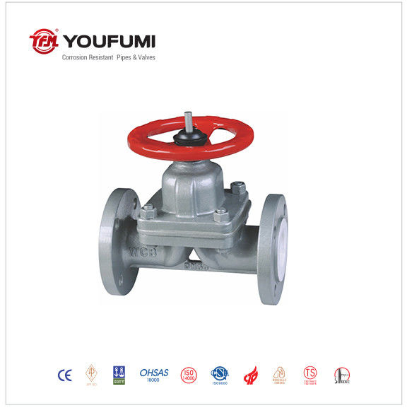 Weir Type Anticorrosion SS 316 Diaphragm Valve For Refining BS Standard