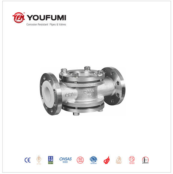 Sight Glass PTFE Lined Pipe Fittings SS304 Coupling Type Vacuum Resistance