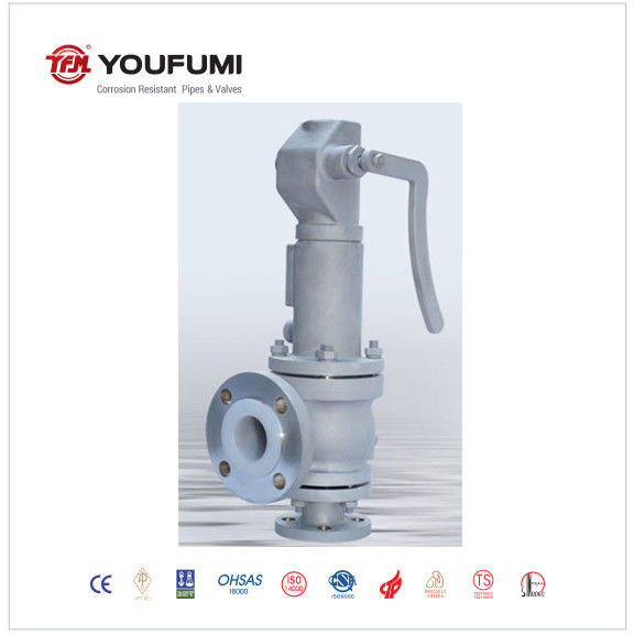 Spring Loaded PFA Safety Valve PTFE Lined Balance Bellows Type New Energy Use
