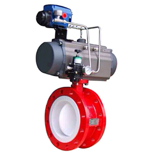 ANSI Standard PTFE Double Disc Butterfly Valve 6 Inch Wafer Type