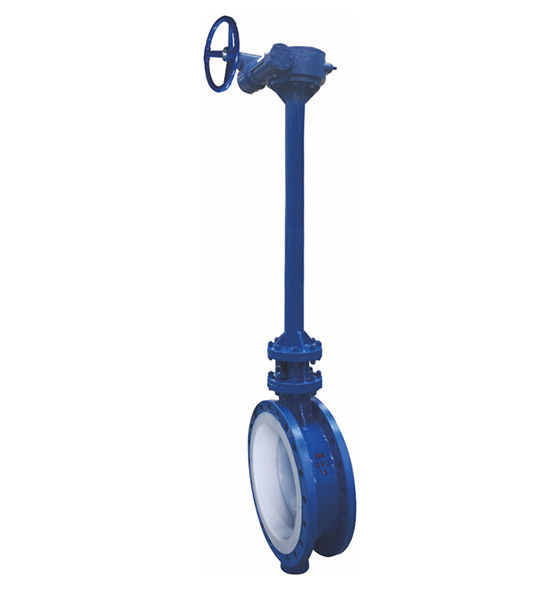 PTFE Low Temperature Butterfly Valve 300mm , LCB Extended Stem Butterfly Valve