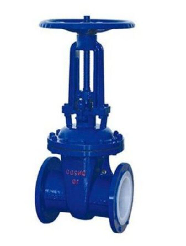 FEP Lined Gear Operated Gate Valve , 10inch ANSI Standard Gate Valve For PVC
