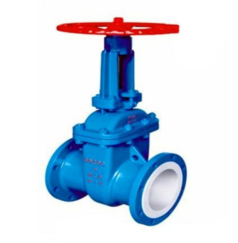 Two Way PTFE Lined Gate Valve With Extended Stem A216 Wcb Rising Stem