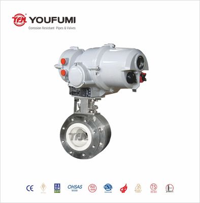 Ball Style Lined Ceramic Valve PN40 ISO9001 With High Chemical Stability